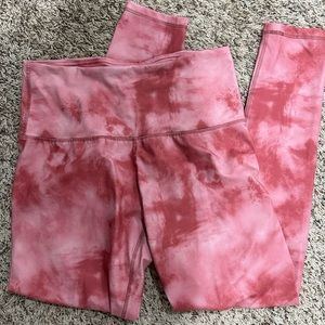 Pink tye dye leggings